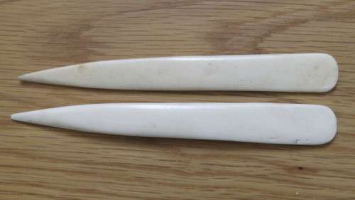 Vintage Set of Six Bone Folders Details in Description