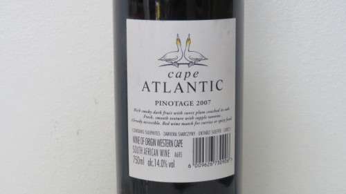 Sealed 750ml Bottle of Cape Atlantic 2007 Pinotage