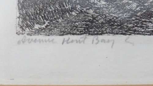 Framed Original Tinus de Jongh (1885-1942) Etching `Avenue Hout Bay` Signed 41 x 37 cm