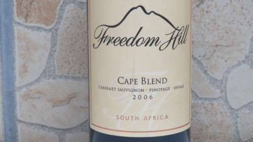 Sealed 750ml Bottle of Freedom Hill 2006 Cape Blend Cabernet Sauvignon Pinotage Shiraz