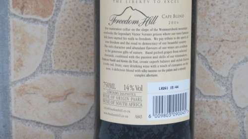 Sealed 750ml Bottle of Freedom Hill 2006 Cape Blend Cabernet Sauvignon Pinotage Shiraz