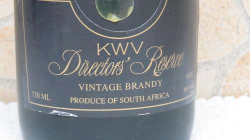 Sealed 750ml Bottle of KWV Directors` Reserve Vintage Brandy Produce of South Africa