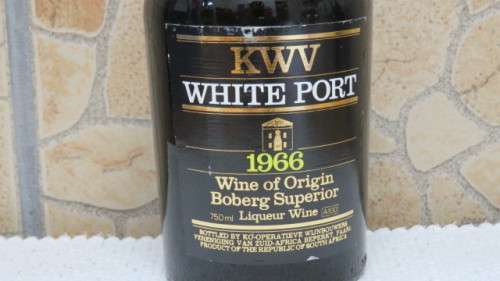 Sealed 750ml Bottle of KWV 1966 White Port Wine of Origin Boberg Superior Liqueur Wine