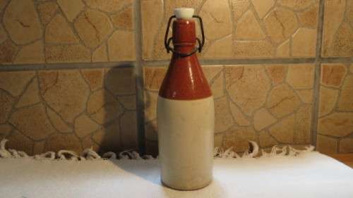Scarce Vintage Original Raskin & Co. Ceres Ginger Beer Stoneware Bottle With Stopper H: 22,5 cm