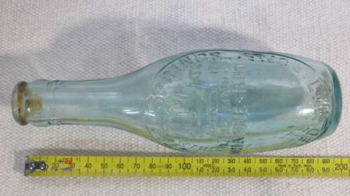 Superb Vintage Trade Mark Johannesburg Crystal Springs Aerated Water Co Ld Glass Bottle H: 18,5 cm