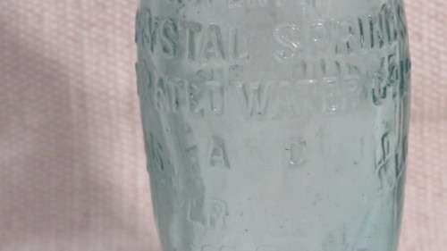 Superb Vintage Trade Mark Johannesburg Crystal Springs Aerated Water Co Ld Glass Bottle H: 18,5 cm