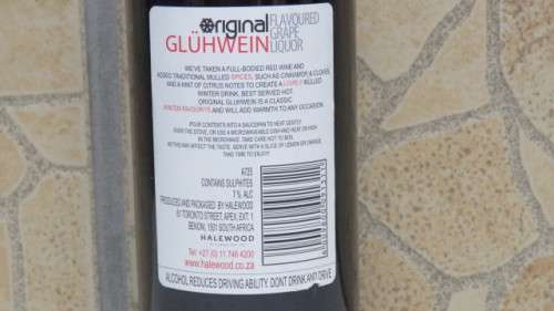 Sealed 750ml Bottle of Original Gluhwein Flavoured Grape Liquor