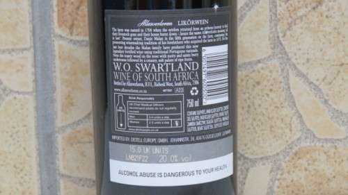 Sealed 750ml Bottle of Allesverloren 2017 Vintage Likorwein