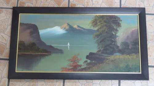 Original Framed SA Artist S.G. Popoff Oil on Board Landscape Signed 77 x 42 cm COURIER ONLY