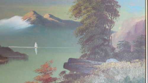 Original Framed SA Artist S.G. Popoff Oil on Board Landscape Signed 77 x 42 cm COURIER ONLY