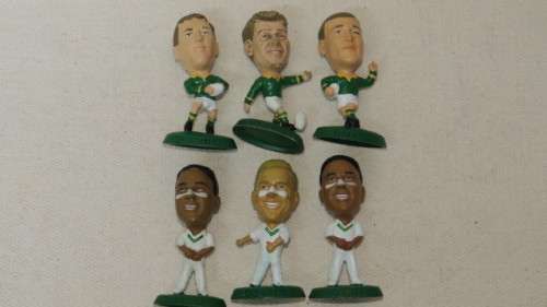 Six Vintage 1997 Shell Headliners Collection/SARFU Cricket/Rugby Figurines Details in Description