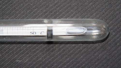 Two Vintage Casella London Meteorological Glass Thermometers L: 34 cm SOLD AS IS