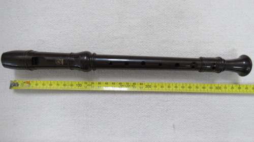 Collection of Three Vintage Musical Instruments - Two Recorders and One Wooden Flute See Description