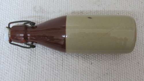 Two Vintage W. Daly Durban Stoneware Ginger Beer Bottles With Stoppers L: 23 cm