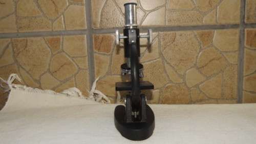 Vintage SNS Mini Microscope 50X 100X 200X 300X in Wooden Box Made in Japan 19 x 6,5 cm SOLD AS IS