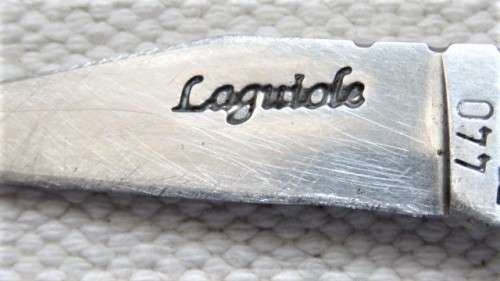 Vintage Genuine Laguiole 440 France Folding Knife Horn Tip Handle Brass Bolsters/Trim L: 18,5 cm