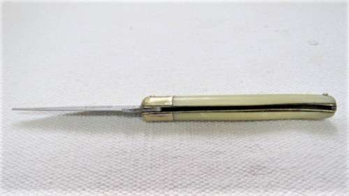 Vintage Genuine Laguiole 440 France Folding Knife Horn Tip Handle Brass Bolsters/Trim L: 18,5 cm