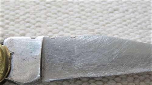 Vintage Genuine Laguiole 440 France Folding Knife Horn Tip Handle Brass Bolsters/Trim L: 18,5 cm