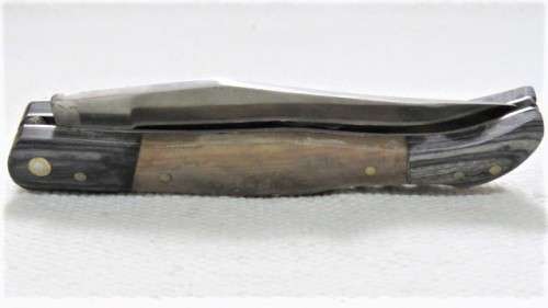 Fantastic Vintage `Laguiole` Folding Knife With Corkscrew Two Tone Wood Handle L: 22 cm