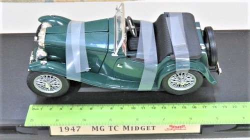 Boxed Yat Ming 1947 MG TC Midget Die Cast Collection Deluxe Edition Scale 1:18 L: 19 cm