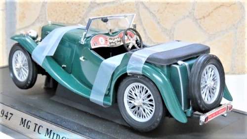 Boxed Yat Ming 1947 MG TC Midget Die Cast Collection Deluxe Edition Scale 1:18 L: 19 cm