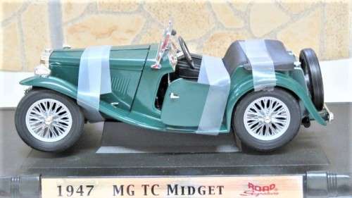 Boxed Yat Ming 1947 MG TC Midget Die Cast Collection Deluxe Edition Scale 1:18 L: 19 cm