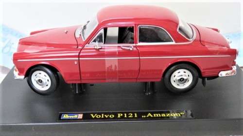 Fantastic Boxed Revell Volvo P121 `Amazon` Die Cast Metal Car Model Scale 1:18 L: 24 cm