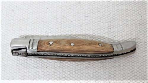 Fabulous Vintage `Laguiole 63` Folding Knife With Wood Handle L: 19 cm