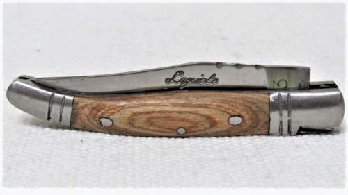Fabulous Vintage `Laguiole 63` Folding Knife With Wood Handle L: 19 cm