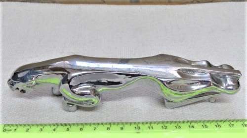 Wonderful Large Vintage Chrome Jaguar Bonnet Mascot/Emblem Circa 1970 L: 18 cm