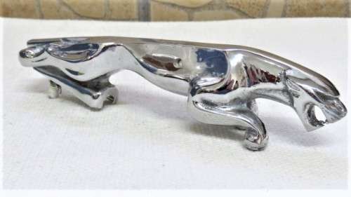 Wonderful Large Vintage Chrome Jaguar Bonnet Mascot/Emblem Circa 1970 L: 18 cm