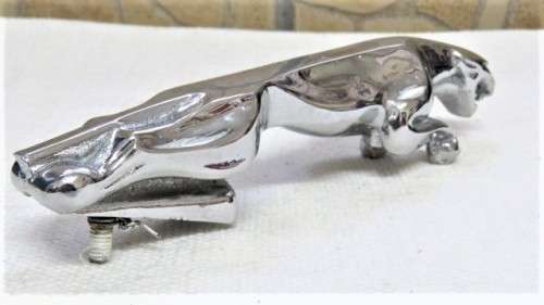 Wonderful Large Vintage Chrome Jaguar Bonnet Mascot/Emblem Circa 1970 L: 18 cm