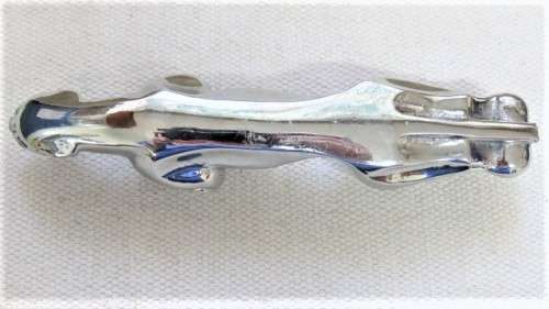 Wonderful Large Vintage Chrome Jaguar Bonnet Mascot/Emblem Circa 1970 L: 18 cm