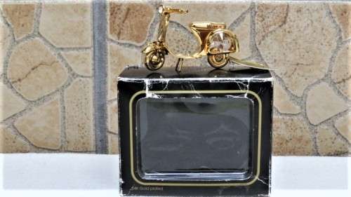 Unique Boxed Crystal Temptations 24K Gold Plated Vespa With Swarovski Crystals 7,5 x 4,5 cm