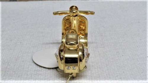 Unique Boxed Crystal Temptations 24K Gold Plated Vespa With Swarovski Crystals 7,5 x 4,5 cm