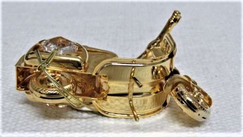 Unique Boxed Crystal Temptations 24K Gold Plated Vespa With Swarovski Crystals 7,5 x 4,5 cm