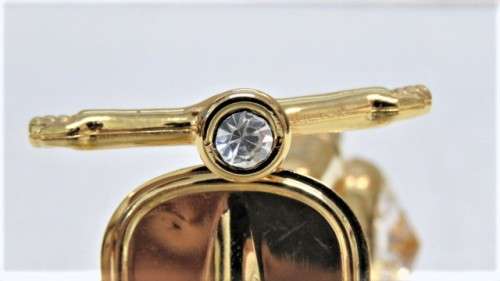 Unique Boxed Crystal Temptations 24K Gold Plated Vespa With Swarovski Crystals 7,5 x 4,5 cm