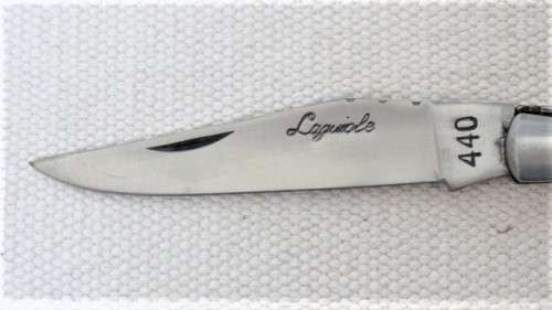 Awesome Vintage `Laguiole 440` Folding Knife With Corkscrew and Wood Handle L: 22 cm