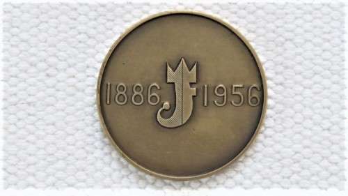 Boxed S.A.M.Johannesburg 1886-1889 70th Anniversary Festival Pioneer Bronze Medallion 39 mm