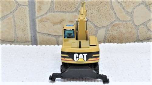 Vintage Germany NZG 1995 Caterpillar Cat M318 Mobile Excavator #405 No Box Scale 1:50 L: 130 mm