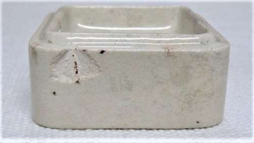 Antique 1880`s S. Maw, Son & Sons White Rose Paste Ironstone British Toothpaste Pot 65 x 65 mm