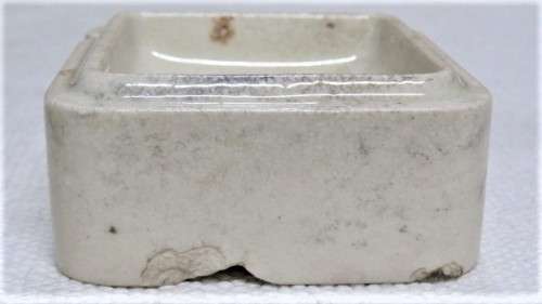 Antique 1880`s S. Maw, Son & Sons White Rose Paste Ironstone British Toothpaste Pot 65 x 65 mm