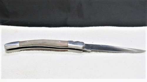 Fantastic Vintage Folding Knife With Wood Handle No Makers Name L: 19,5 cm