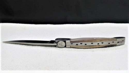 Fantastic Vintage Folding Knife With Wood Handle No Makers Name L: 19,5 cm