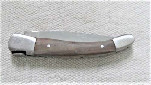 Fantastic Vintage Folding Knife With Wood Handle No Makers Name L: 19,5 cm
