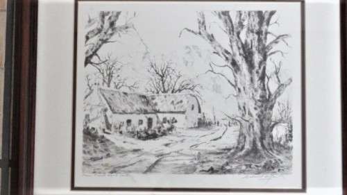 Stunning Framed Original SA Artist Gabriel de Jongh (1913-2004) Etching Titled & Signed 46,5 x 42 cm
