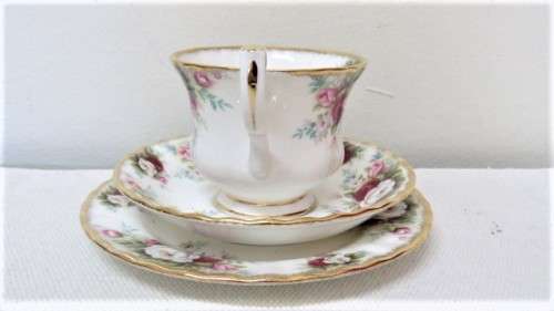 Four Beautiful Vintage Royal Albert Bone China `Celebration` Trios BIDDING PER ITEM