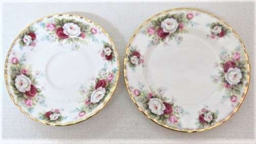 Four Beautiful Vintage Royal Albert Bone China `Celebration` Trios BIDDING PER ITEM