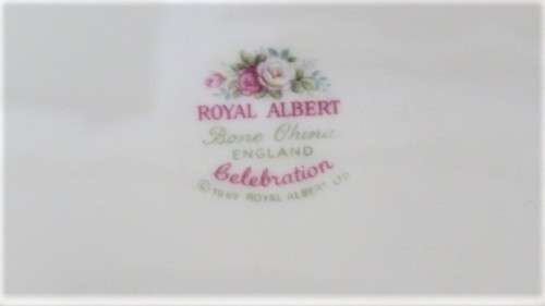 Four Beautiful Vintage Royal Albert Bone China `Celebration` Trios BIDDING PER ITEM