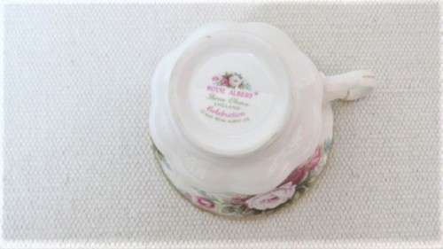 Four Beautiful Vintage Royal Albert Bone China `Celebration` Trios BIDDING PER ITEM